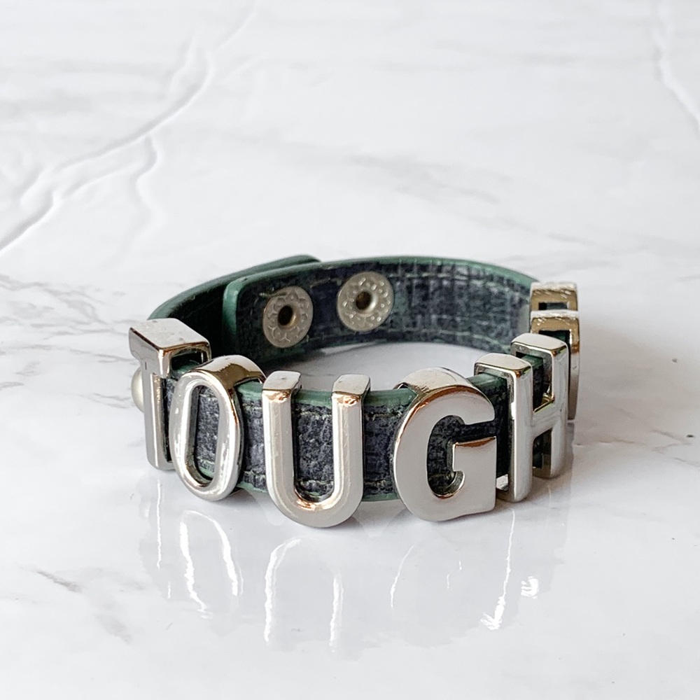 BCBG | TOUGH <3 Letter Bracelet (Deep Indigo/Green/Gray)